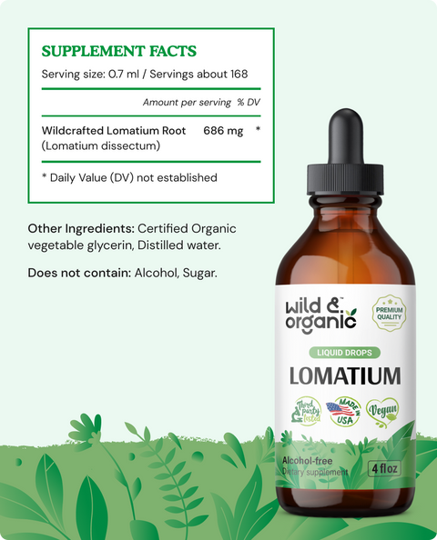 Lomatium Tincture - 4 fl.oz. Bottle