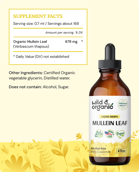Mullein Leaf Tincture - 4 fl.oz. Bottle