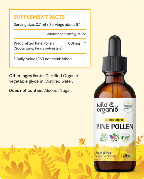 Pine Pollen Tincture - 2 fl.oz. Bottle