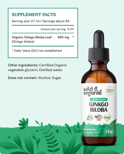 Ginkgo Biloba Tincture - 2 fl.oz. Bottle