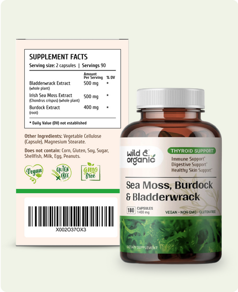 Sea Moss, Burdock and Bladderwrack Capsules